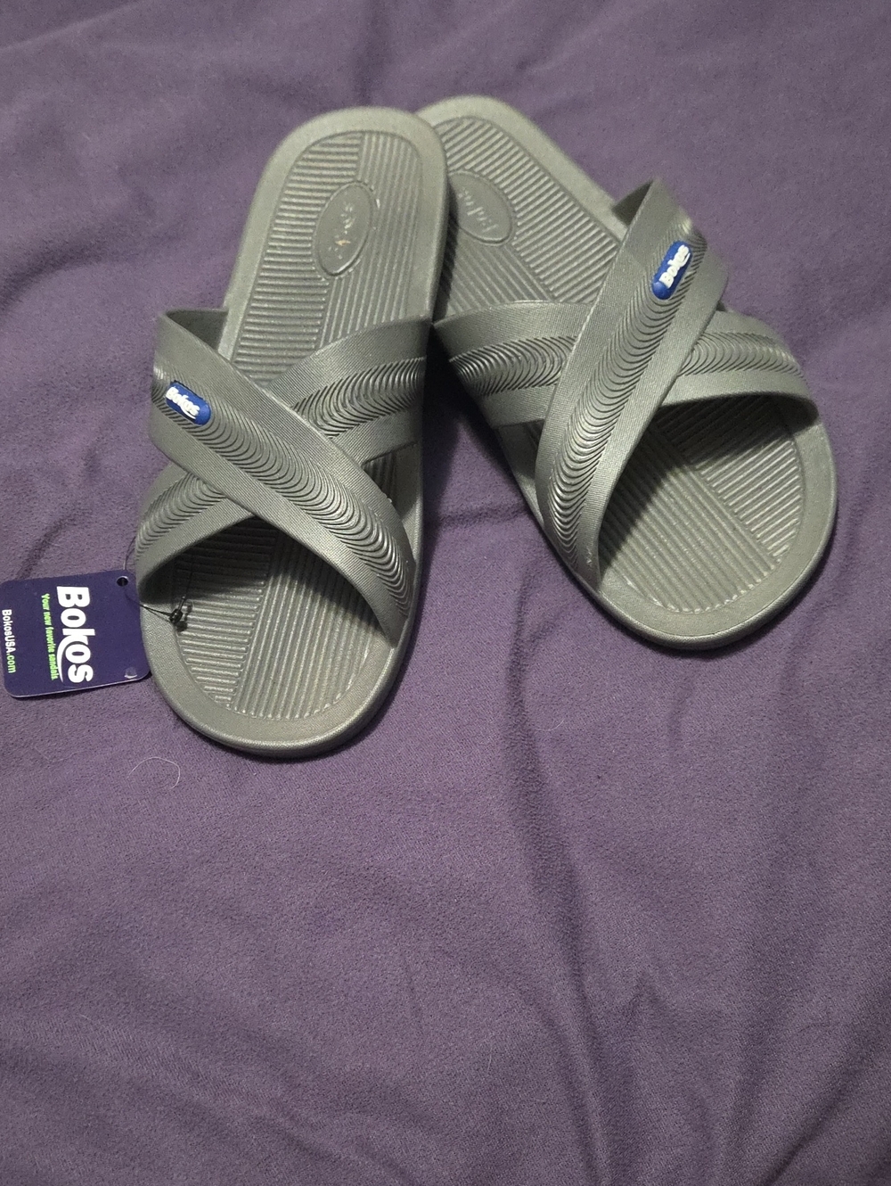 Unisex Gray Slide Sandals - Slip-On Comfort